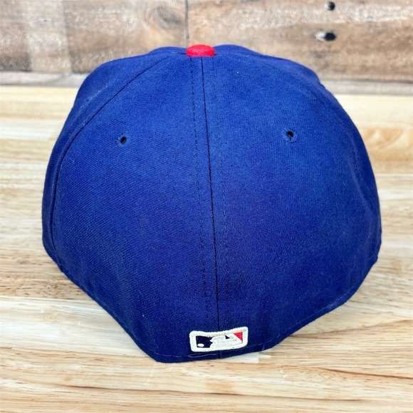 New Era 59FIFTY Cleveland Indians Fitted Cap Hat Blue Size 7 3/8 - Picture 3 of 5